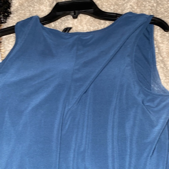 Long dress sleeveless with 8” fringed hem - size Large 16-18 women’s - Picture 4 of 5